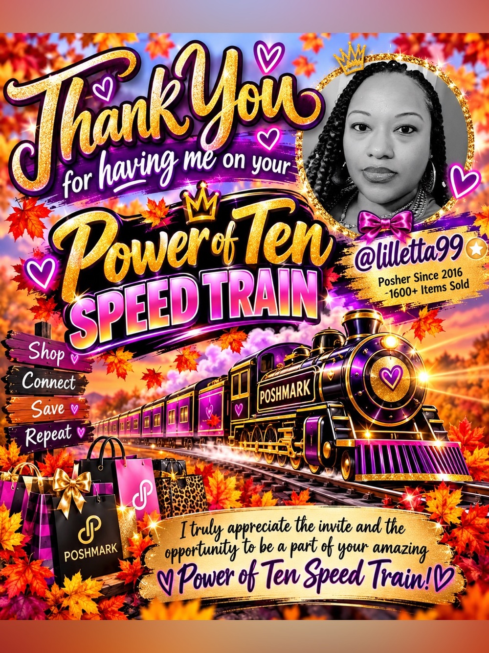 10/18 2:45 PST Power of Ten Speed Train Fall Train π Like and share - Picture 7 of 7